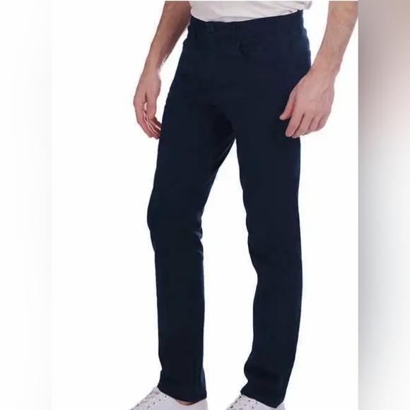 Jachs New York Men's Stretch Straight Fit Mid-Rise Navy‎ Blue Pant 36" x 29". - Picture 4 of 9